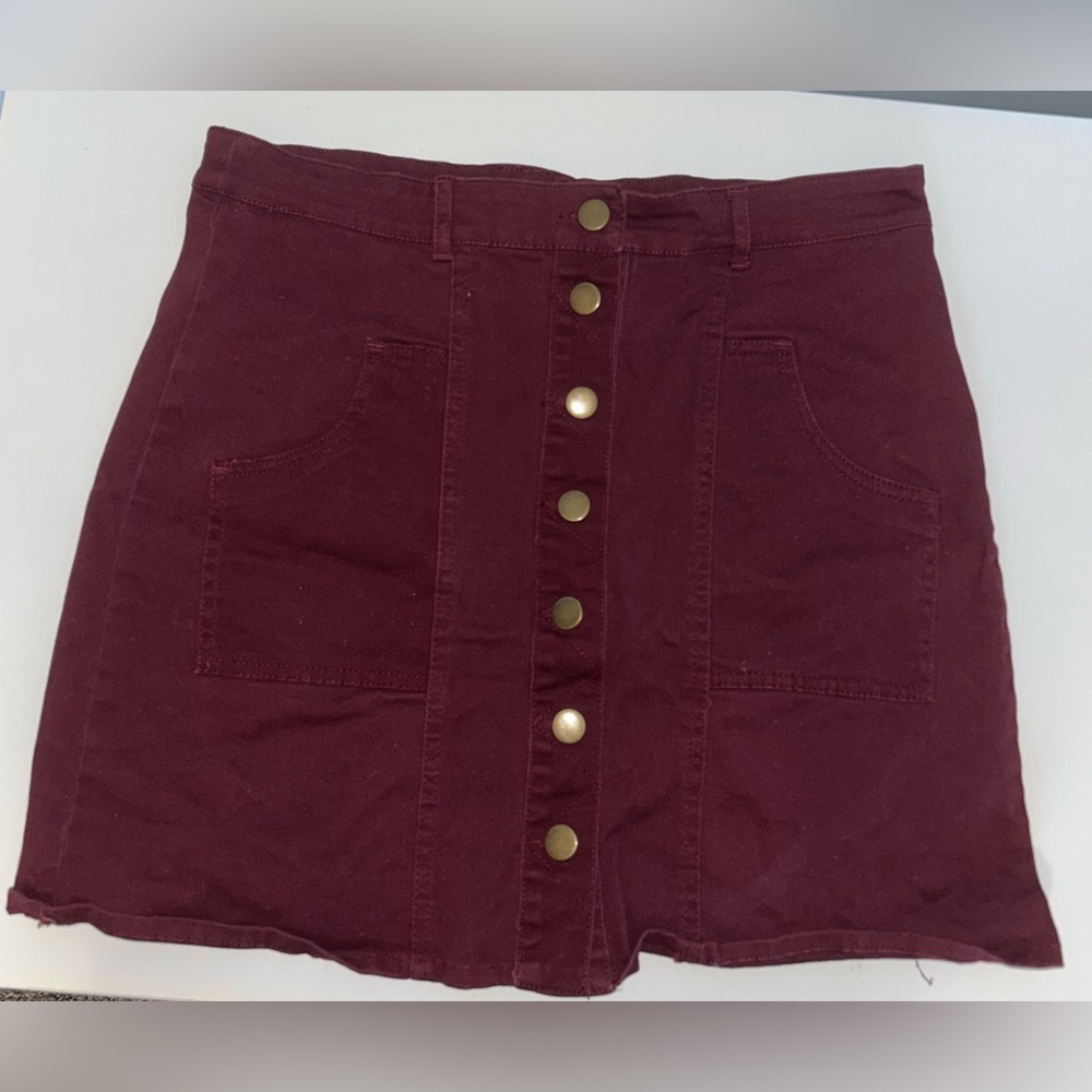 Altered State Red Button Down Skirt - image 1